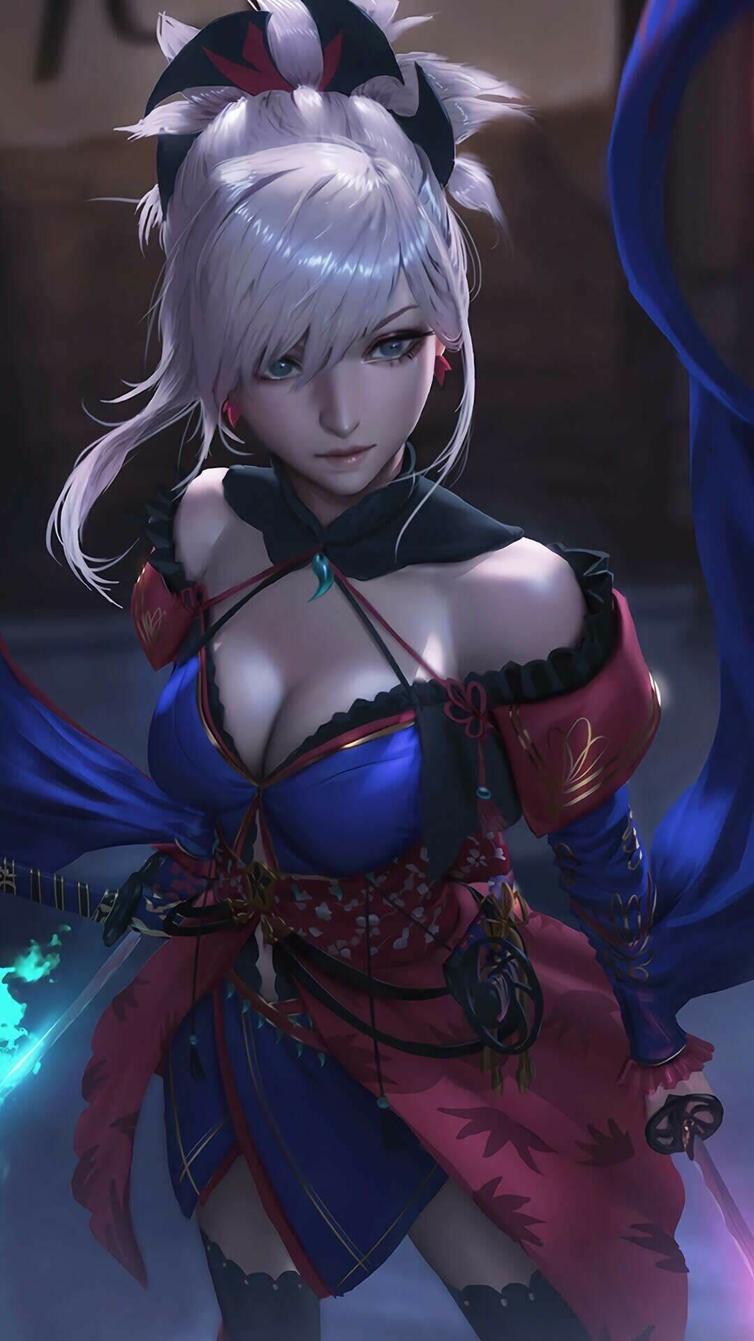 大尺度二次元性感美女手机背景壁纸Hot Comic Girl Mobile Wallpaper